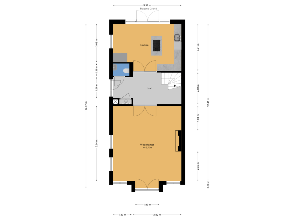 View floorplan of Begane Grond of Papewegse Hof 2