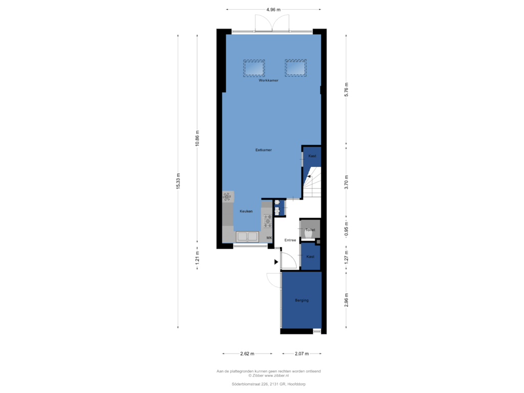 View floorplan of Begane grond of Söderblomstraat 226