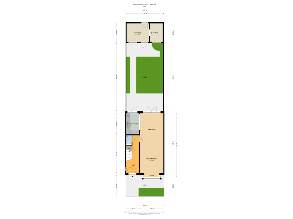 Bekijk plattegrond van TUIN van Roerdompstraat 28