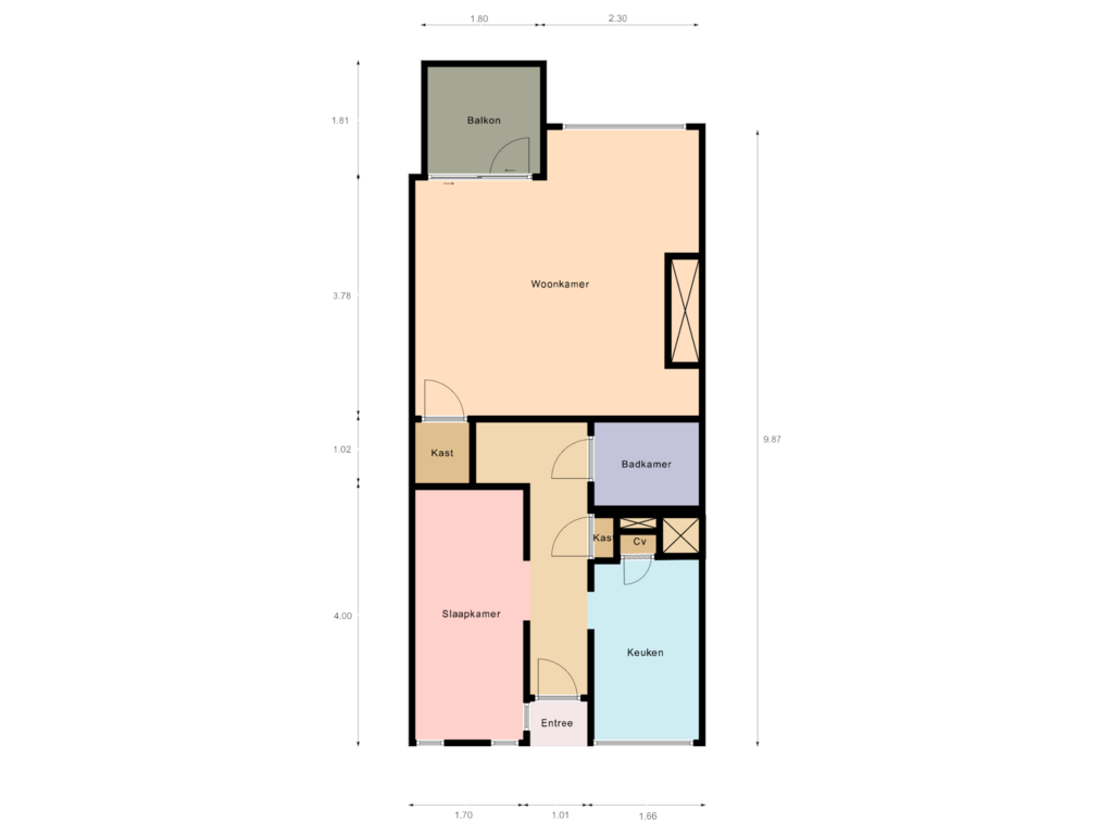 Bekijk plattegrond van First floor van Dedemsvaartweg 398-R