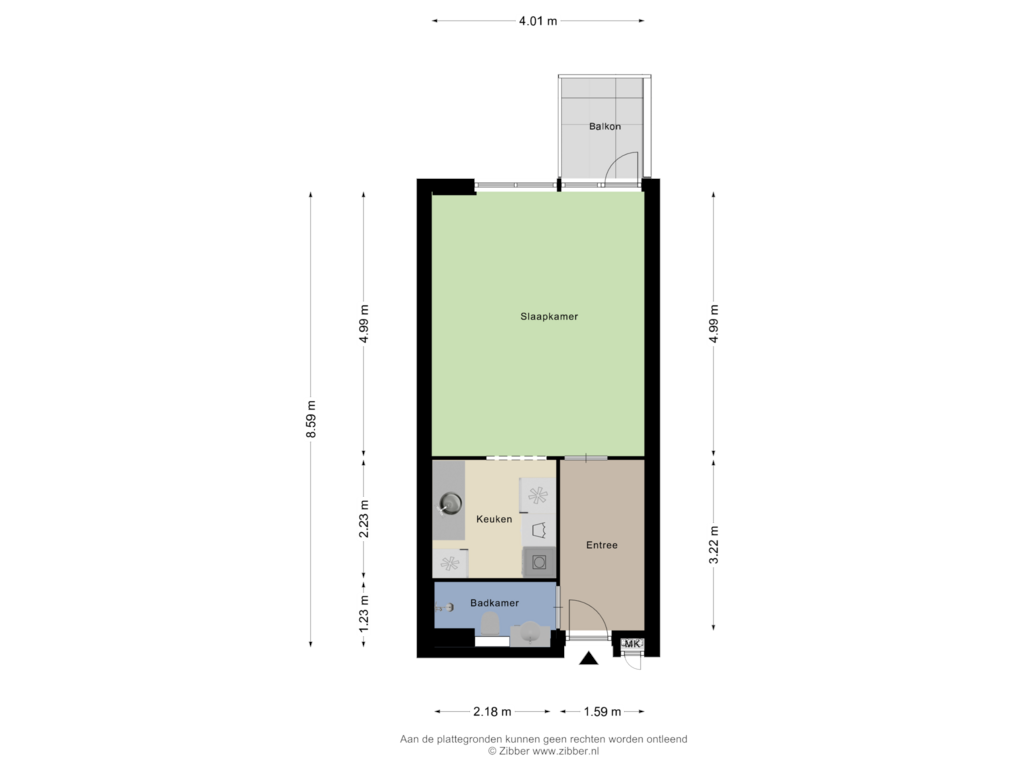 View floorplan of Appartement of Genovevalaan 6