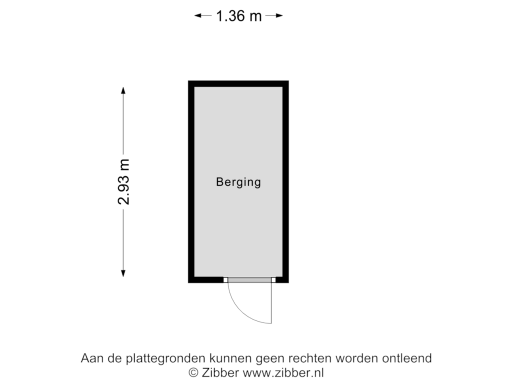 View floorplan of Berging of Genovevalaan 6