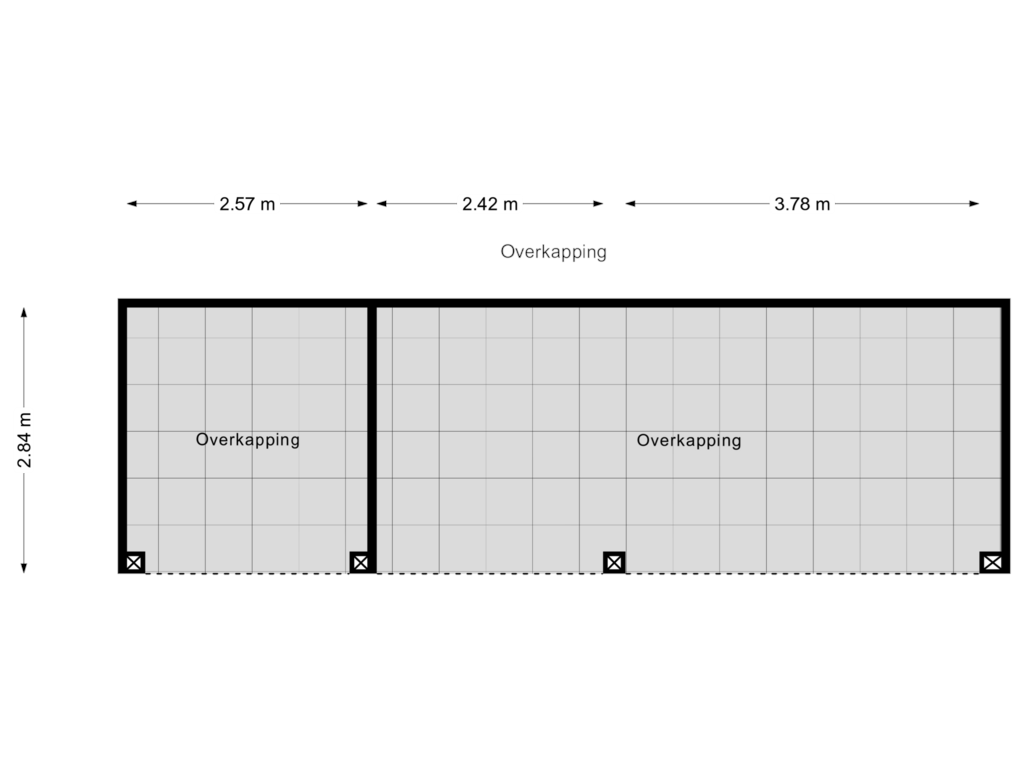 View floorplan of Overkapping of Vosmaerstraat 2