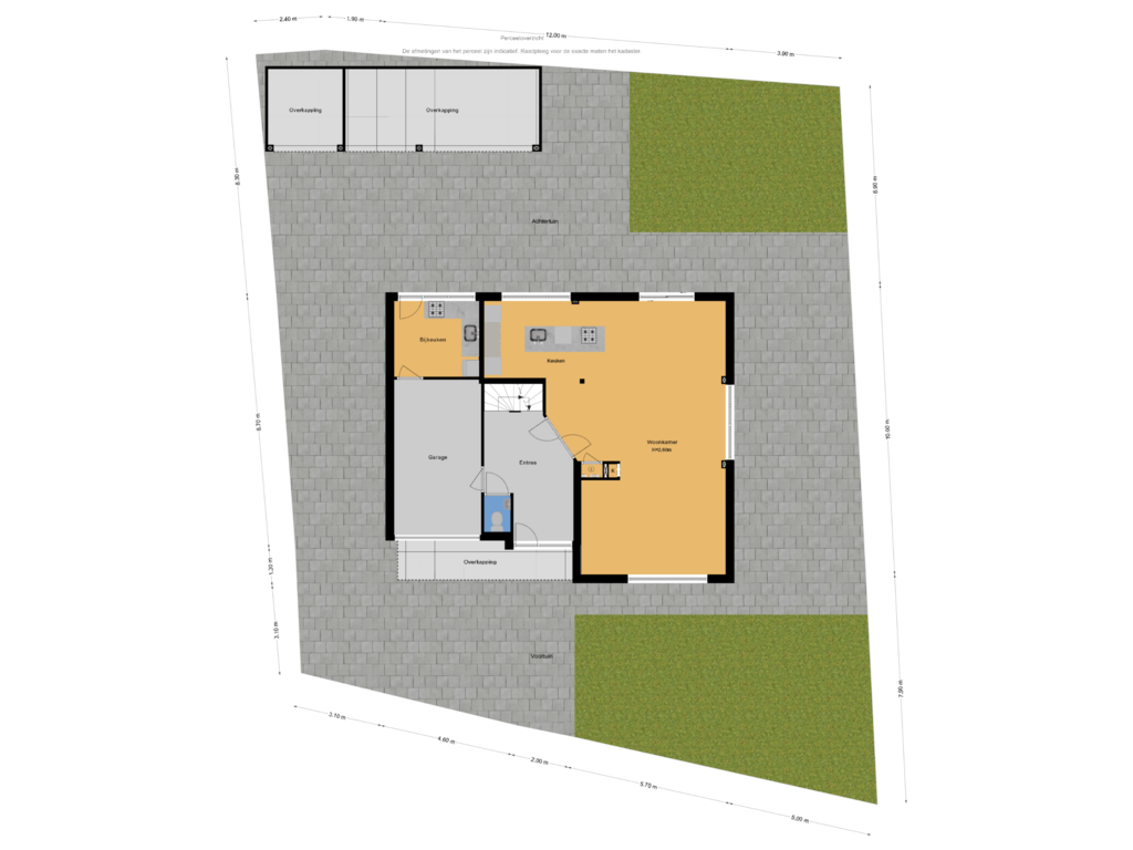 View floorplan of Perceeloverzicht of Vosmaerstraat 2