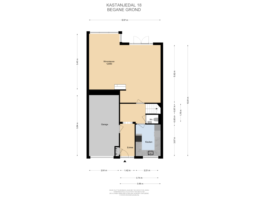 View floorplan of Begane grond of Kastanjedal 18