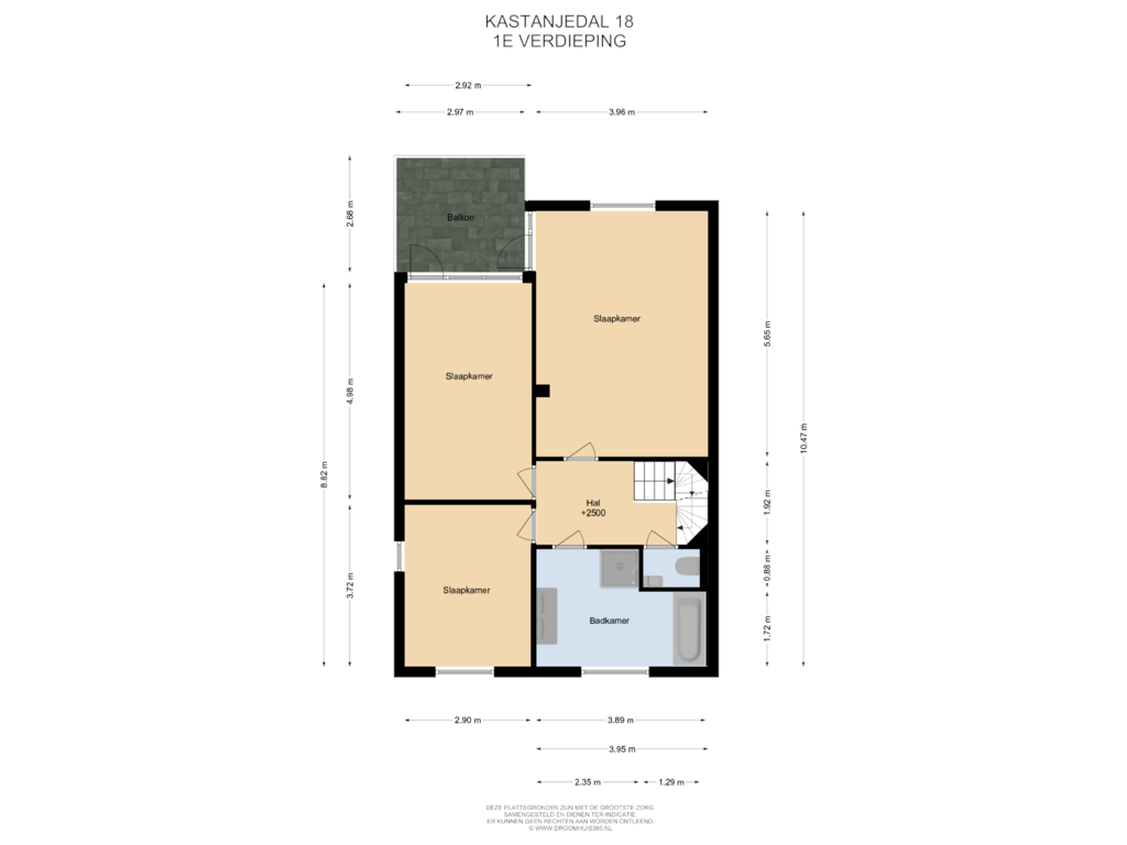 View floorplan of 1E Verdieping of Kastanjedal 18