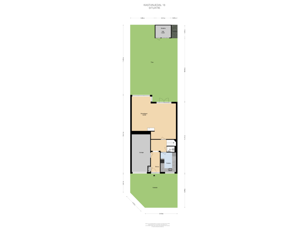 View floorplan of Situatie of Kastanjedal 18