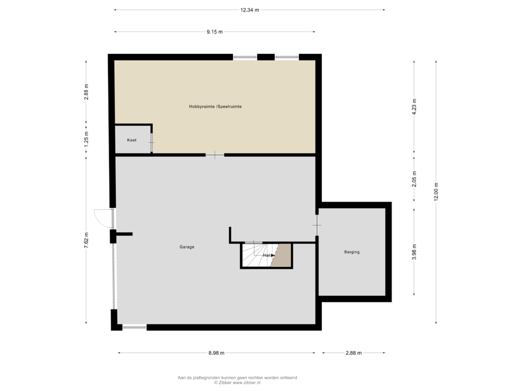 Bekijk plattegrond van Souterrain van Leliestraat 24