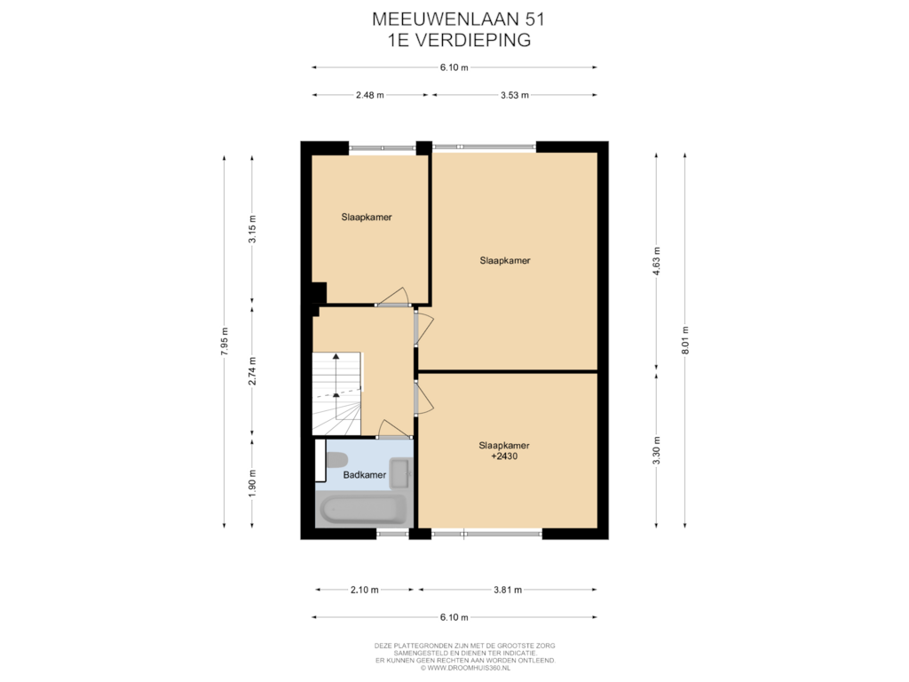 Bekijk plattegrond van 1E Verdieping van Meeuwenlaan 51