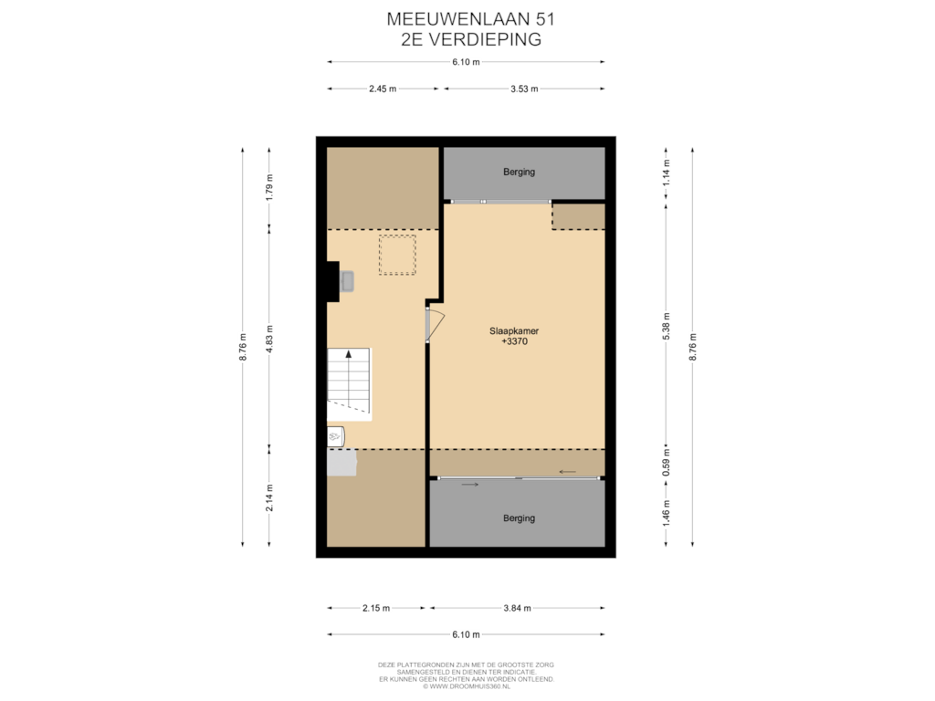 Bekijk plattegrond van 2E Verdieping van Meeuwenlaan 51