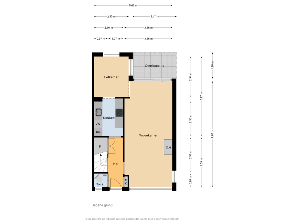 Bekijk plattegrond van Begane grond van Orchisstraat 38