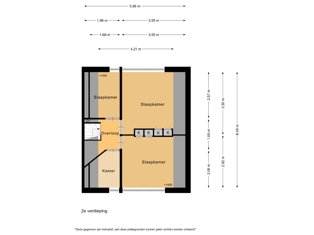 Bekijk plattegrond van 2e verdieping van Orchisstraat 38