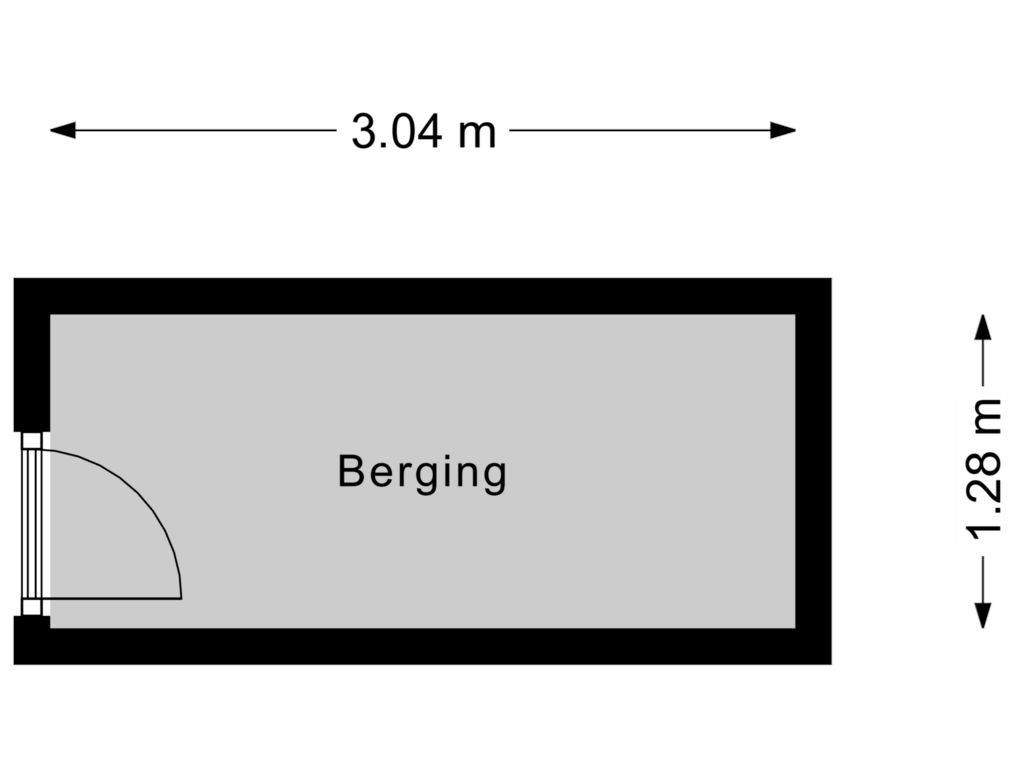 Bekijk plattegrond van Berging van Aziëlaan 536