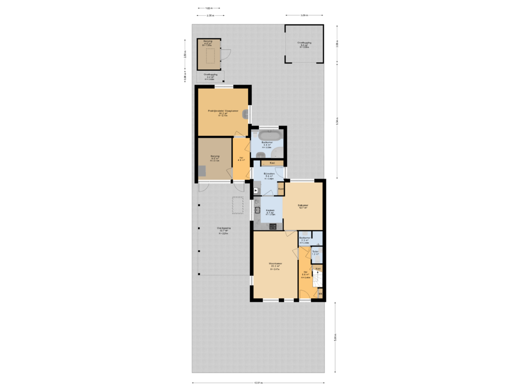 View floorplan of Situatie of De Dobbe 41