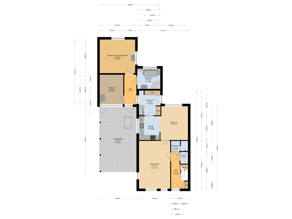 View floorplan of Begane grond of De Dobbe 41