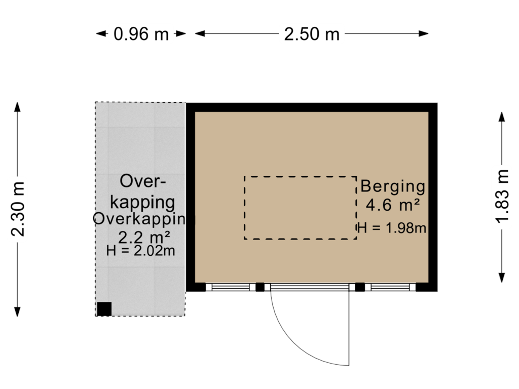 View floorplan of Berging of De Dobbe 41