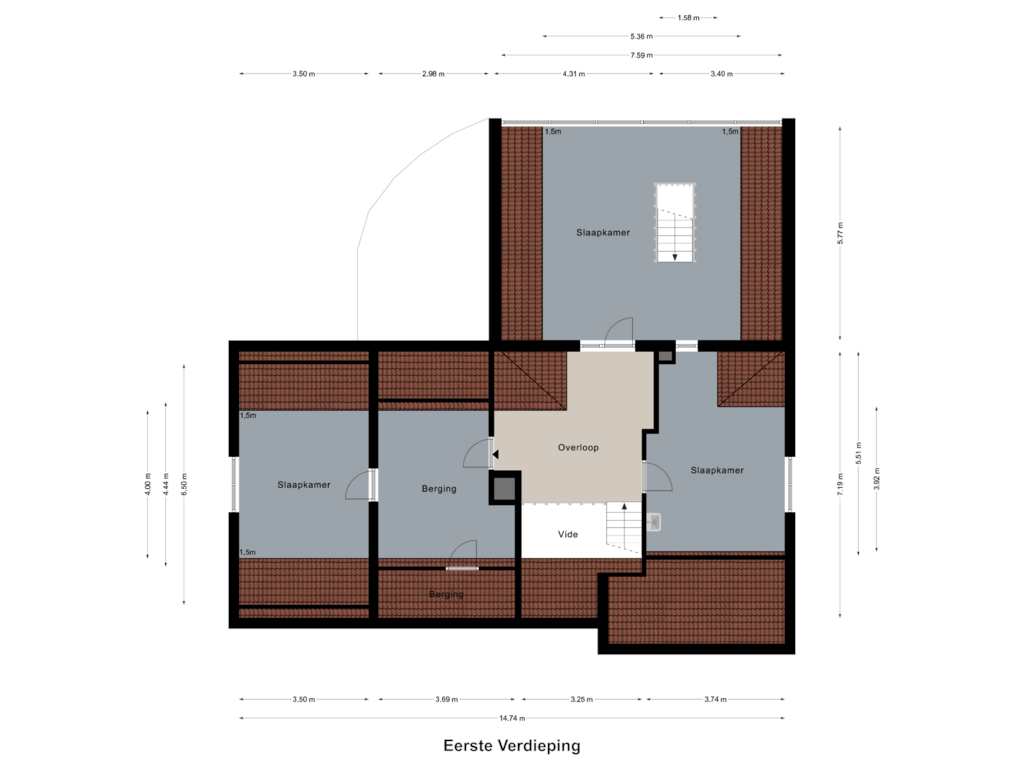 Bekijk plattegrond van Eerste Verdieping van Lochtstraat 16