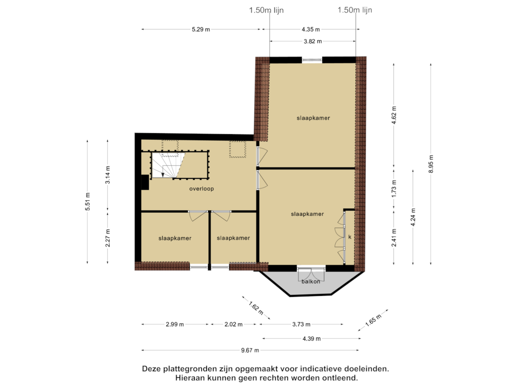 Bekijk plattegrond van 1e verdieping van Kerkstraat 3