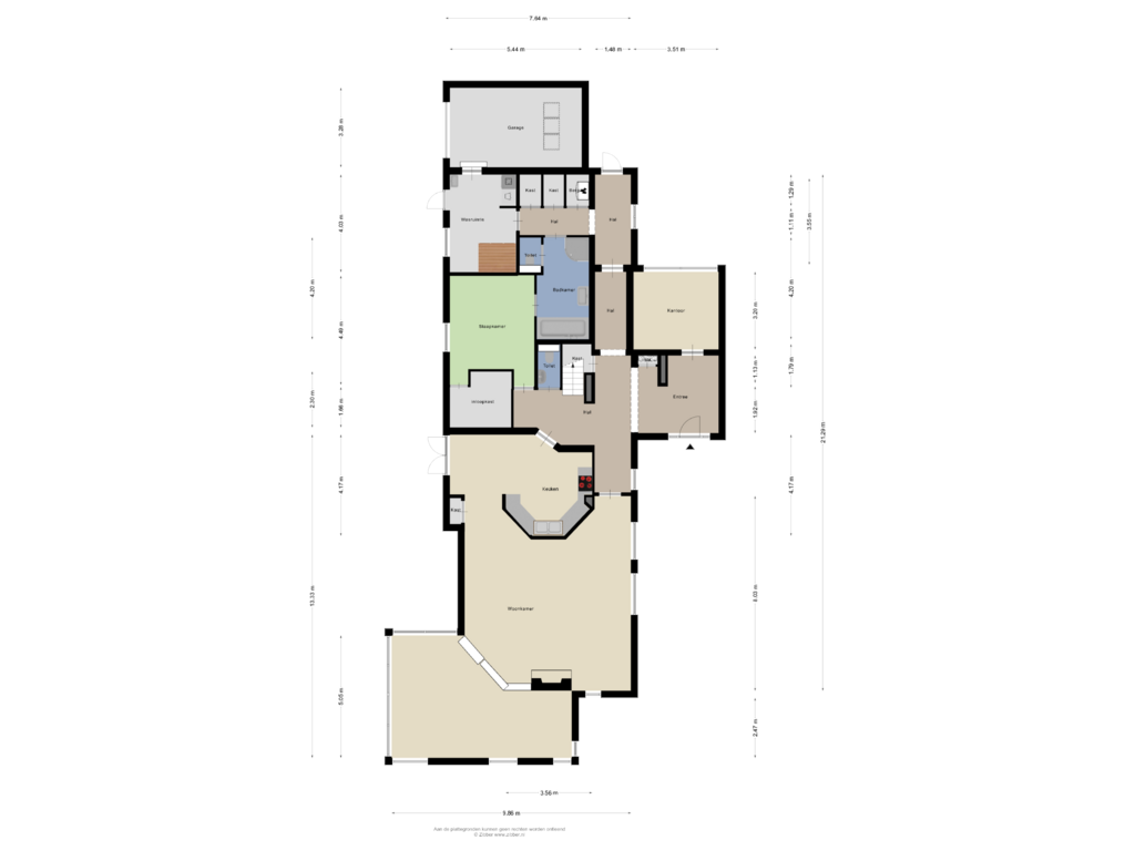 Bekijk plattegrond van Begane Grond van Grachtweg 5-A