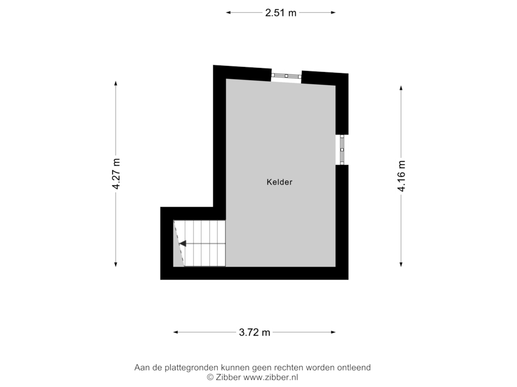 Bekijk plattegrond van Kelder van Vierakkersestraatweg 18