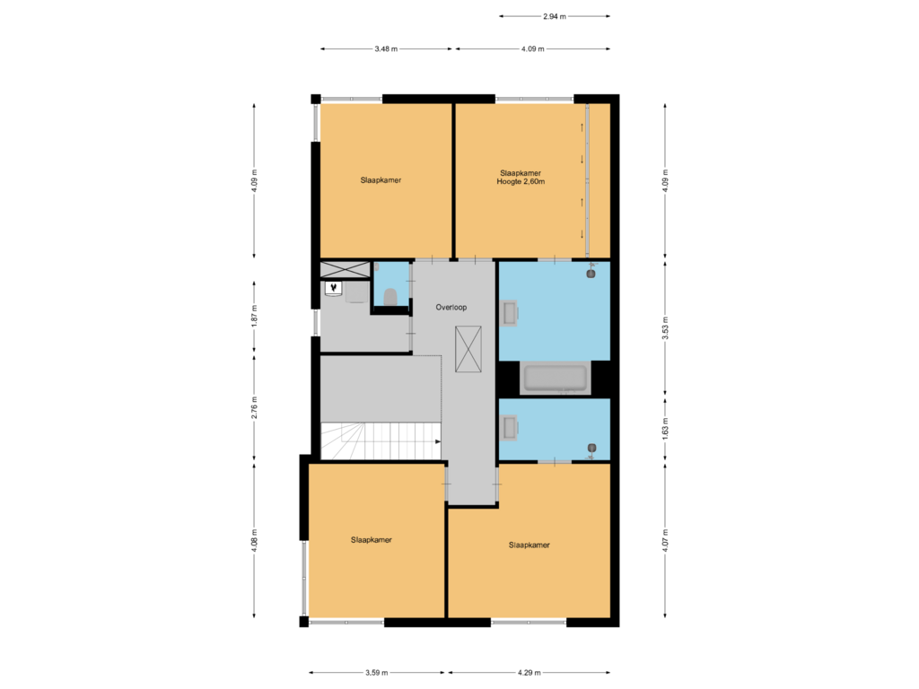 Bekijk plattegrond van 1e verdieping van Laapersveld 40-A