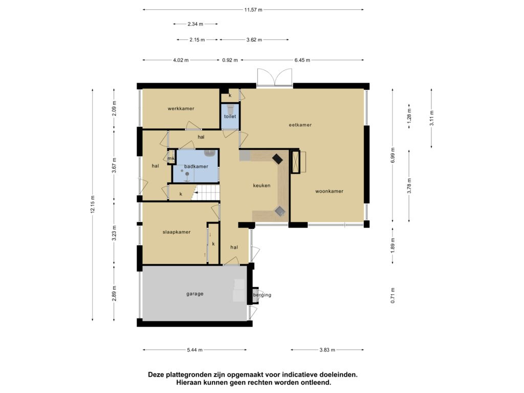 Bekijk plattegrond van Begane grond van Wega 3