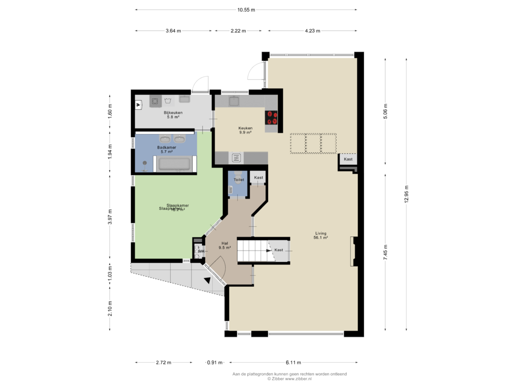 Bekijk plattegrond van Begane grond van Bosrand 109