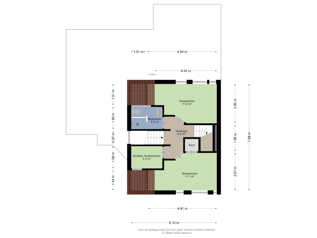 Bekijk plattegrond van Eerste verdieping van Bosrand 109