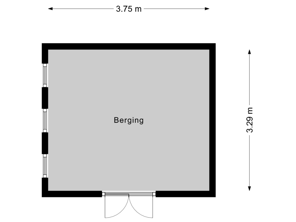 Bekijk plattegrond van Berging van in d' Hoef 38