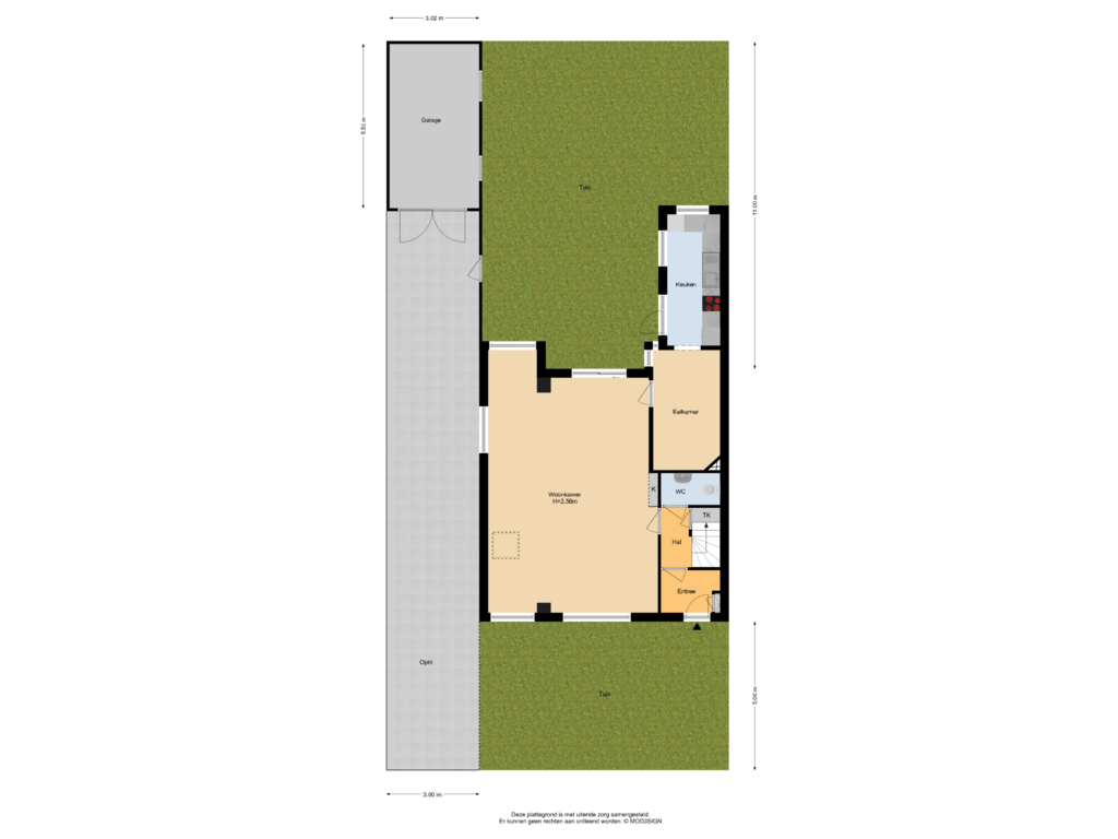 Bekijk plattegrond van Situatie van Duindoornlaan 28