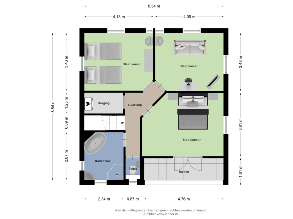 Bekijk plattegrond van Eerste Verdieping van Schorrenkruid 85