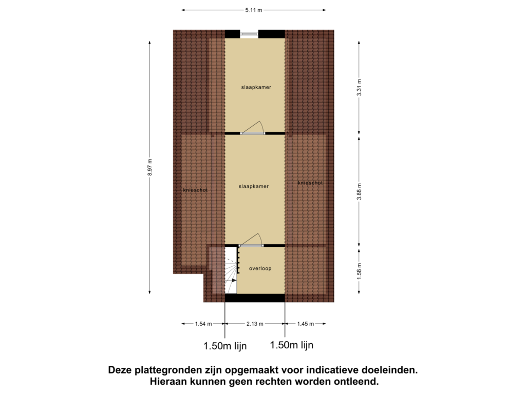 View floorplan of Tweede Verdieping of Graaf Jansdijk 98