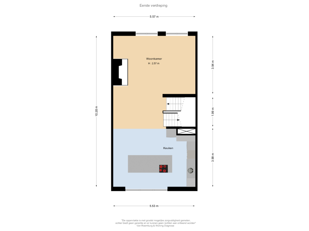 View floorplan of Eerste verdieping of Cornelis Zillesenlaan 78