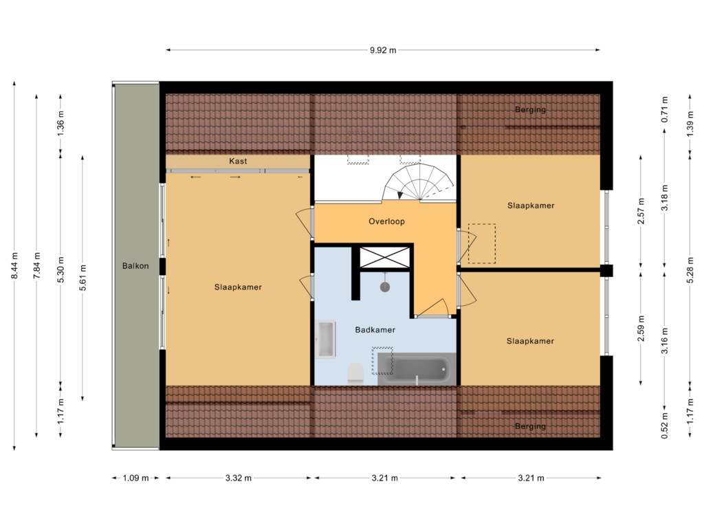 Bekijk plattegrond van Eerste verdieping  van Berkenlaan 7