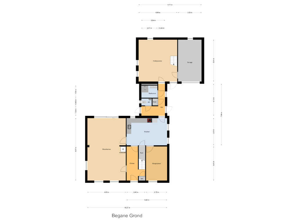 View floorplan of Begane Grond of Van Dijcklaan 3