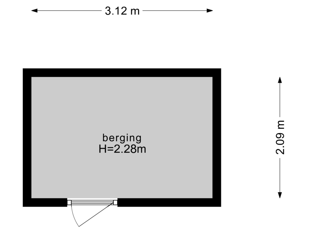 Bekijk plattegrond van Berging van Pastoor C. Vasselaan 27