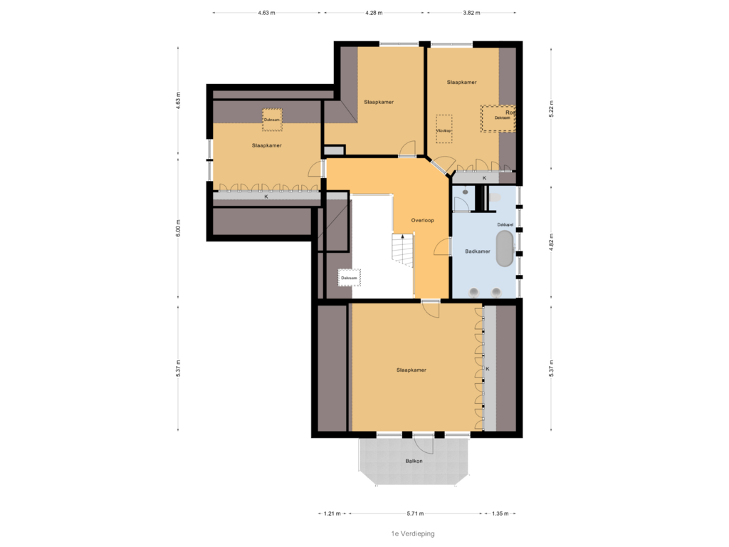 Bekijk plattegrond van 1e Verdieping van Rendorppark 72