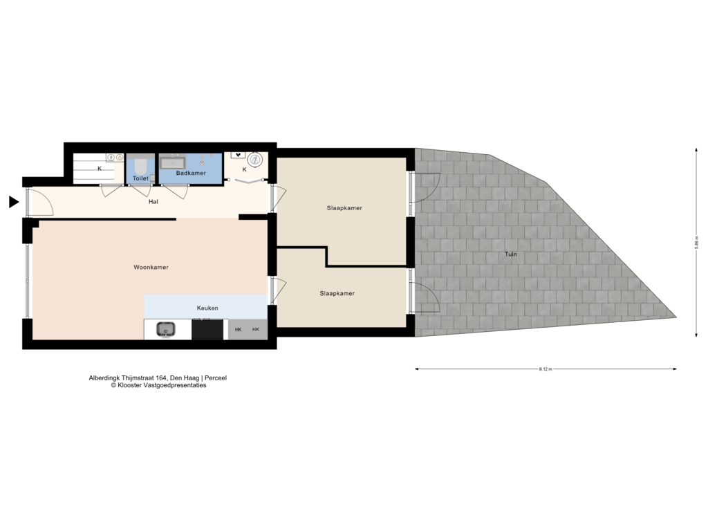 Bekijk plattegrond van Perceel van Alberdingk Thijmstraat 164