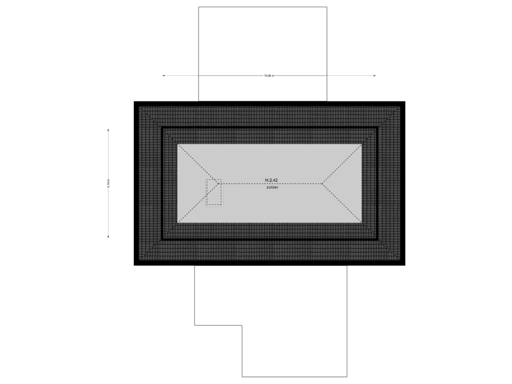 View floorplan of 2de etage of IJsbaankade 89