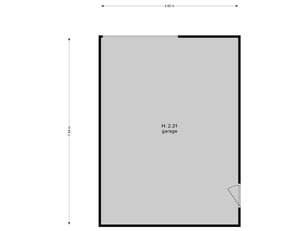 View floorplan of garage of IJsbaankade 89