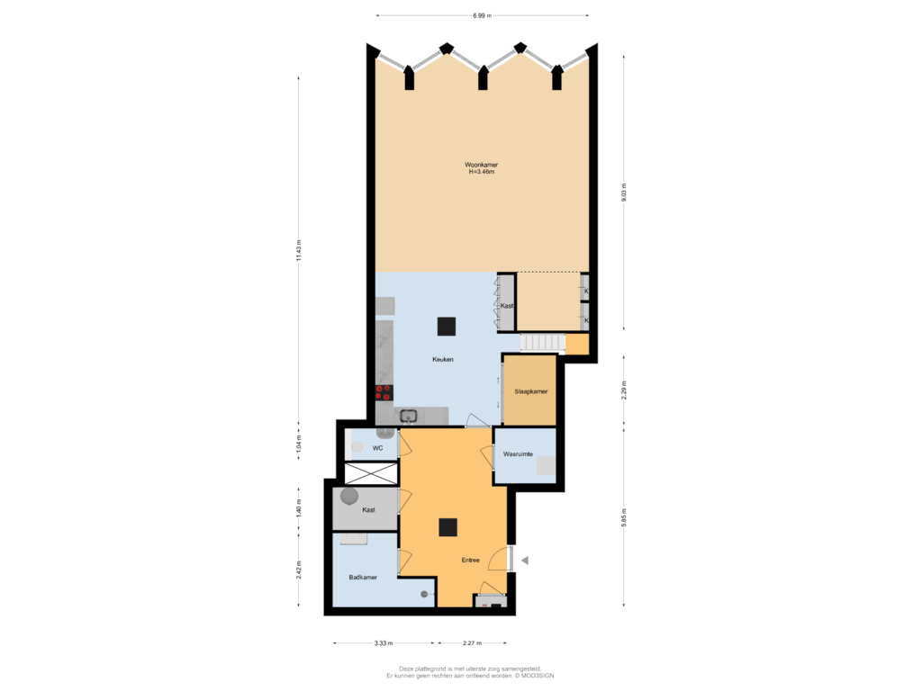 View floorplan of Begane Grond of Surinamepad 174