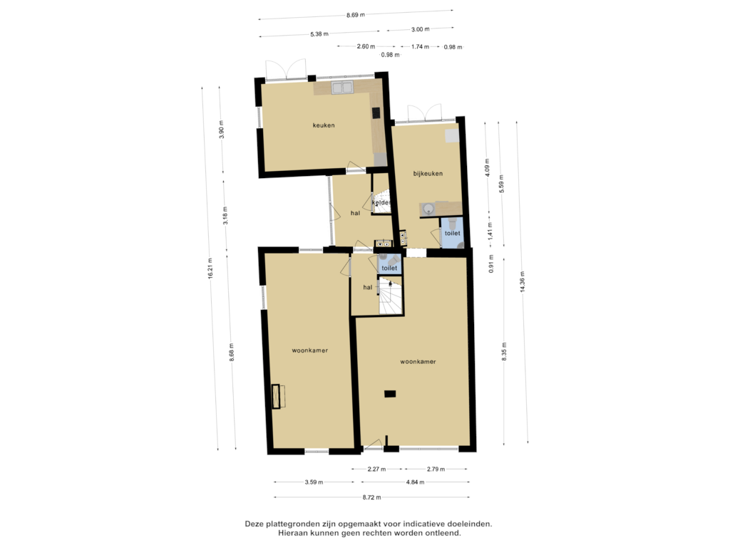 View floorplan of Begane grond of Dorpstraat 18