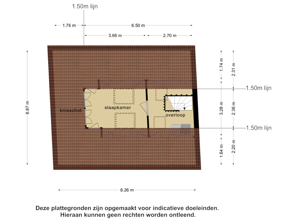 View floorplan of 2e  verdieping of Dorpstraat 18