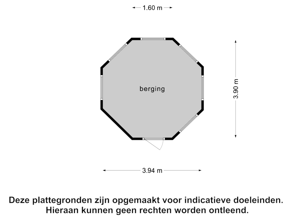 View floorplan of Berging 2 of Dorpstraat 18