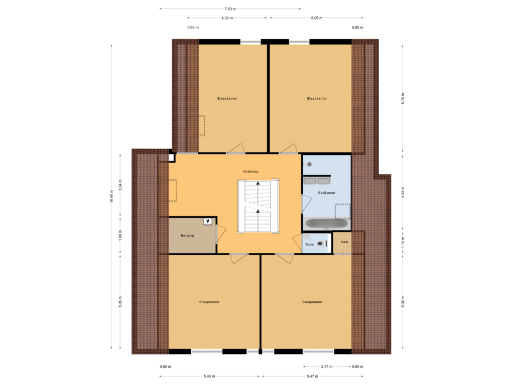 Bekijk plattegrond van Eerste verdieping van Nieuwe Dijk 13