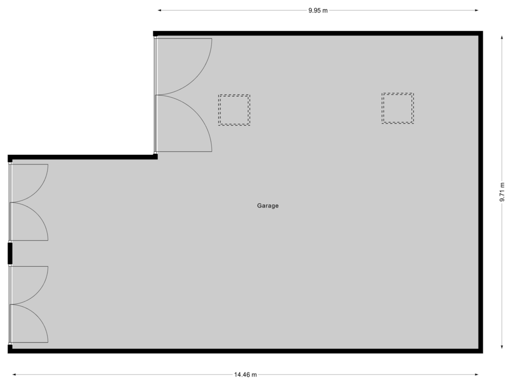 Bekijk plattegrond van Garage van Nieuwe Dijk 13