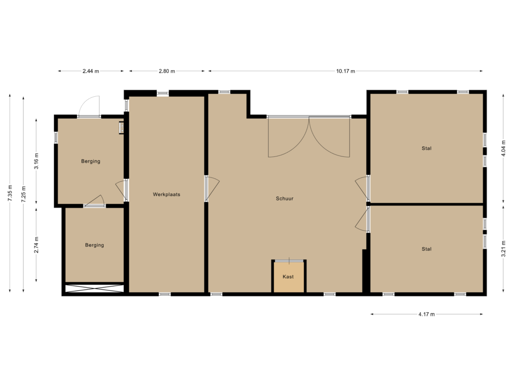 Bekijk plattegrond van Schuur van Nieuwe Dijk 13