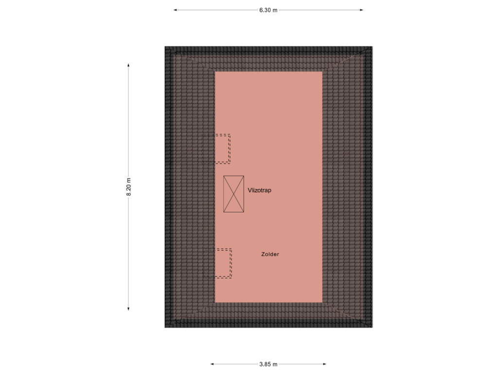 View floorplan of 2e verdieping of Nijstad 14