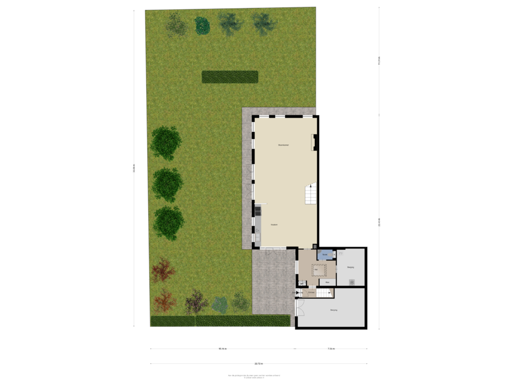 Bekijk plattegrond van Begane Grond _Tuin van Middenweg 71-D