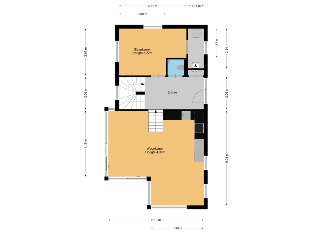 View floorplan of Begane grond of Rading 2-A09